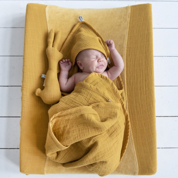 Cape de bain bébé Bliss Moutarde