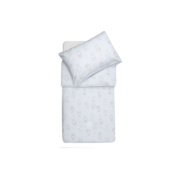 Housse de couette et taie 100x140 cm Miffy Moments Cloudy Blue