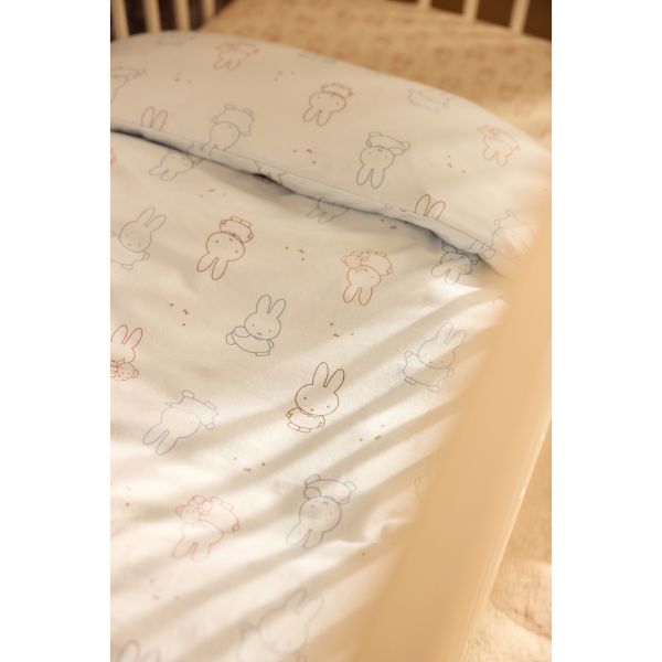Housse de couette et taie 100x140 cm Miffy Moments Cloudy Blue