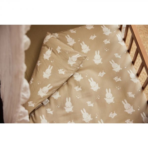 Housse de couette et taie 100x140cm Miffy Snuffy Olive