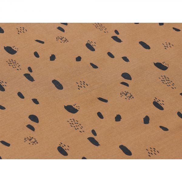 Housse de couette et taie 100x140cm Spot Caramel