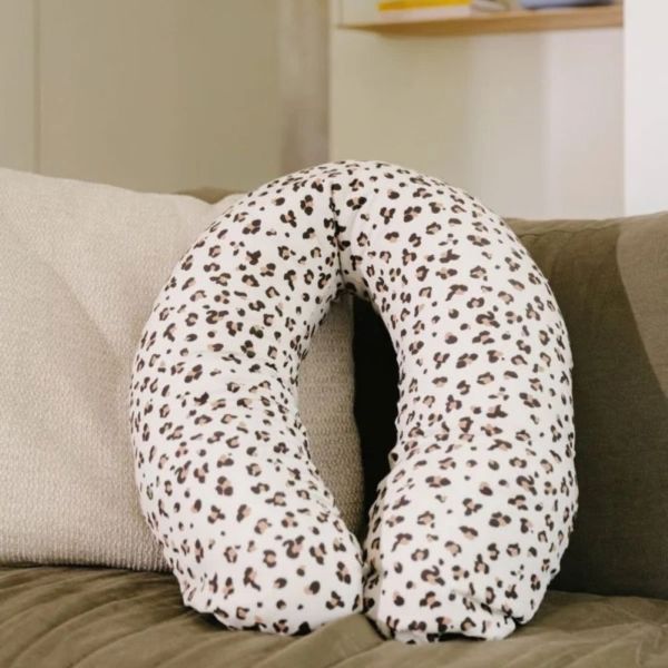 Housse de rechange pour coussin de maternité Buddy allaitement Leopard Cream