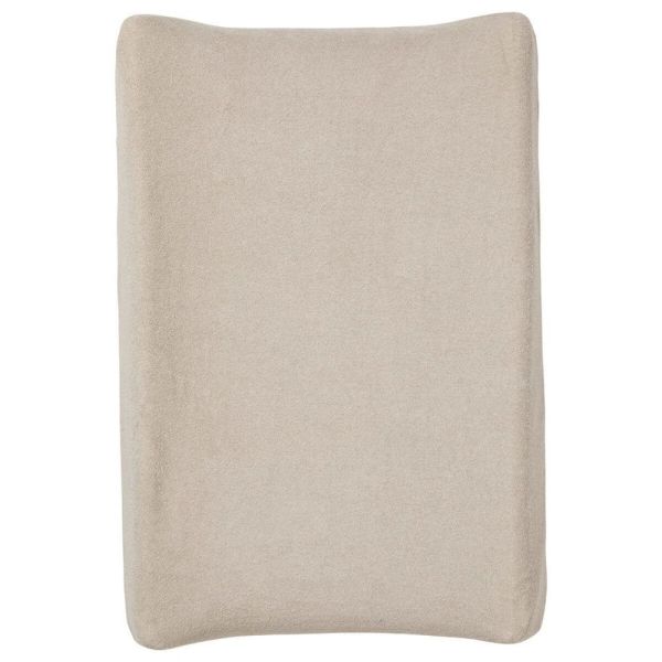Housse matelas à langer 50 x 70 cm Taupe en Gaze de coton