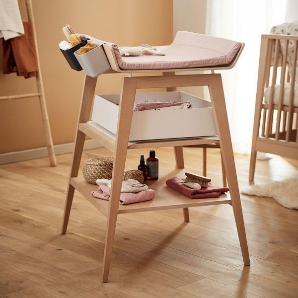 Housse matelas à langer Linea - Rose Pastel