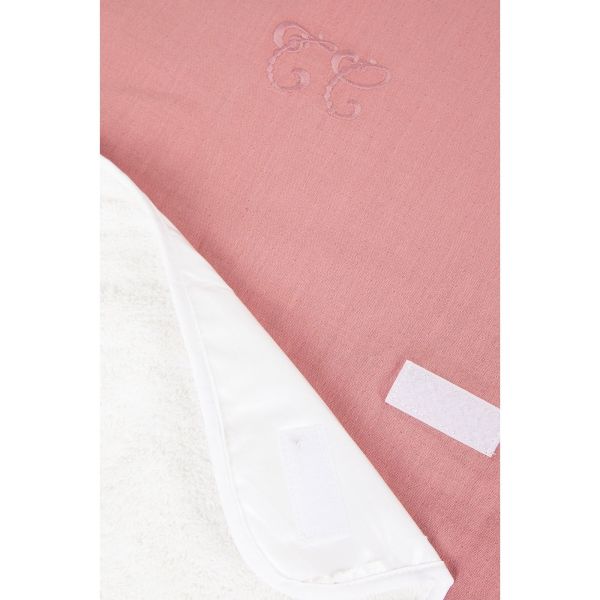 Housse de matelas à langer Toile de Jouy rose 55 x 75 cm