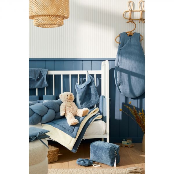 Housse de matelas à langer 60 x 80 cm - pierre bleue