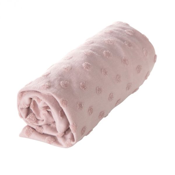 Housse matelas à langer 75 x 85 cm rose/mauve