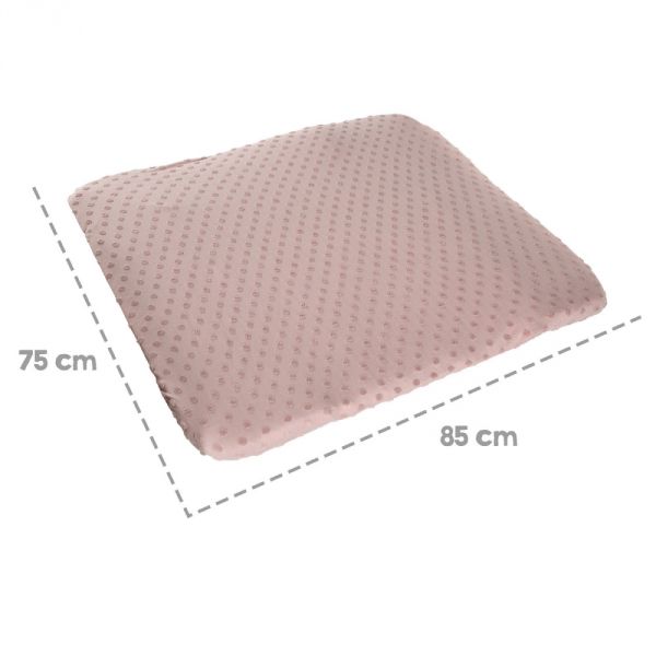 Housse matelas à langer 75 x 85 cm rose/mauve