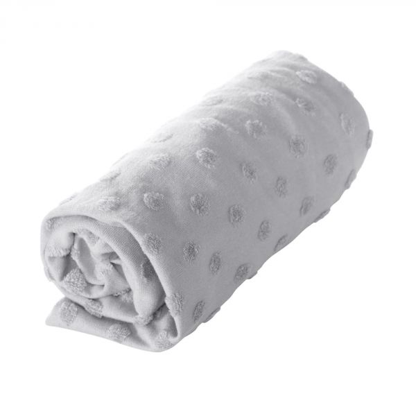 Housse matelas à langer 75 x 85 cm gris argenté