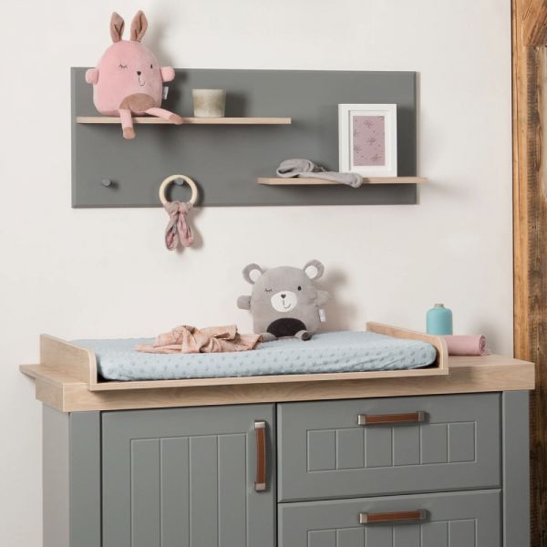 Housse matelas à langer 75 x 85 cm bleu clair