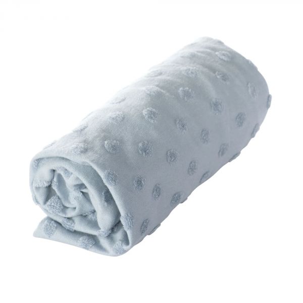 Housse matelas à langer 75 x 85 cm bleu clair