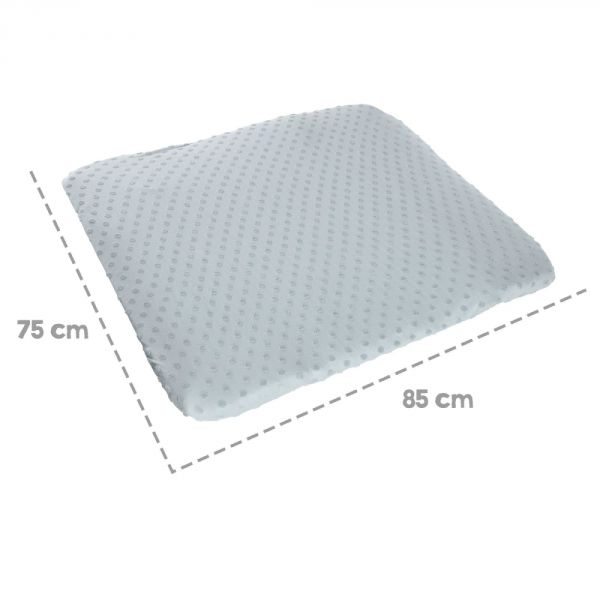Housse matelas à langer 75 x 85 cm bleu clair