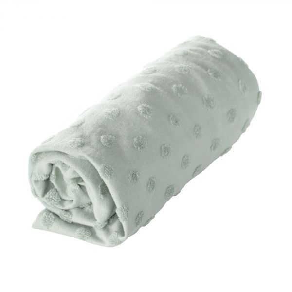 Housse matelas à langer 75 x 85 cm vert givré