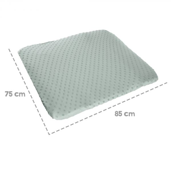 Housse matelas à langer 75 x 85 cm vert givré