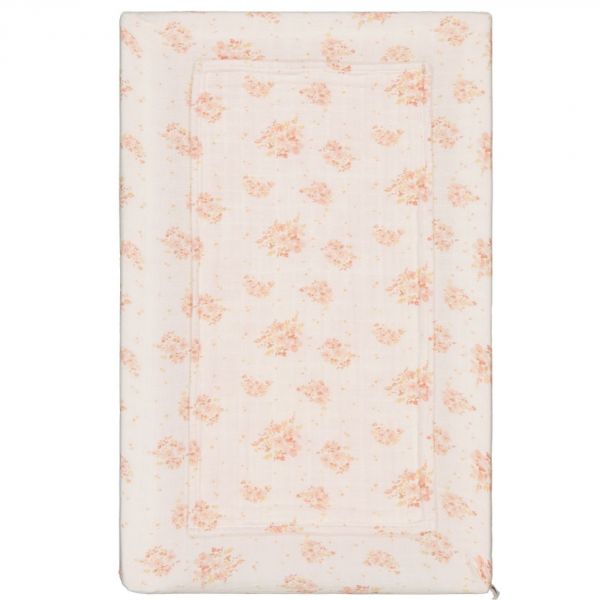 Housse de matelas à langer avec langes Fanny Bouquet naturel