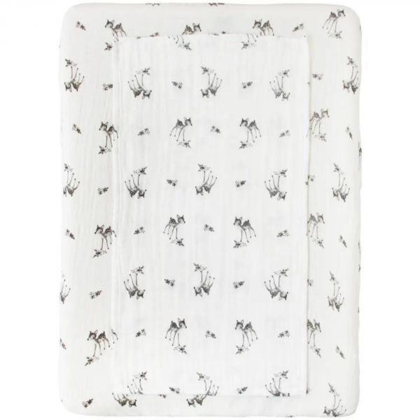 Housse de matelas à langer avec langes Fanny Faon écru