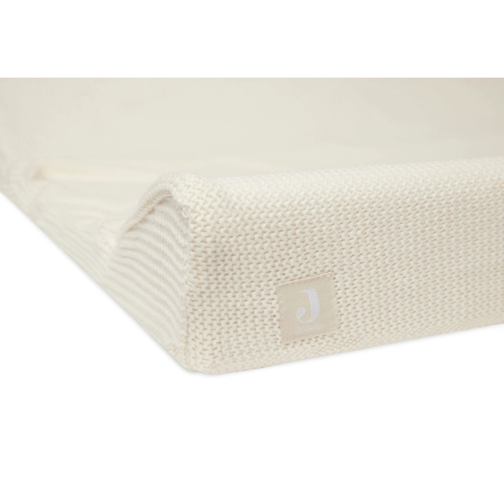 Housse Matelas à Langer 50x70cm Basic Knit Biscuit - JOLLEIN