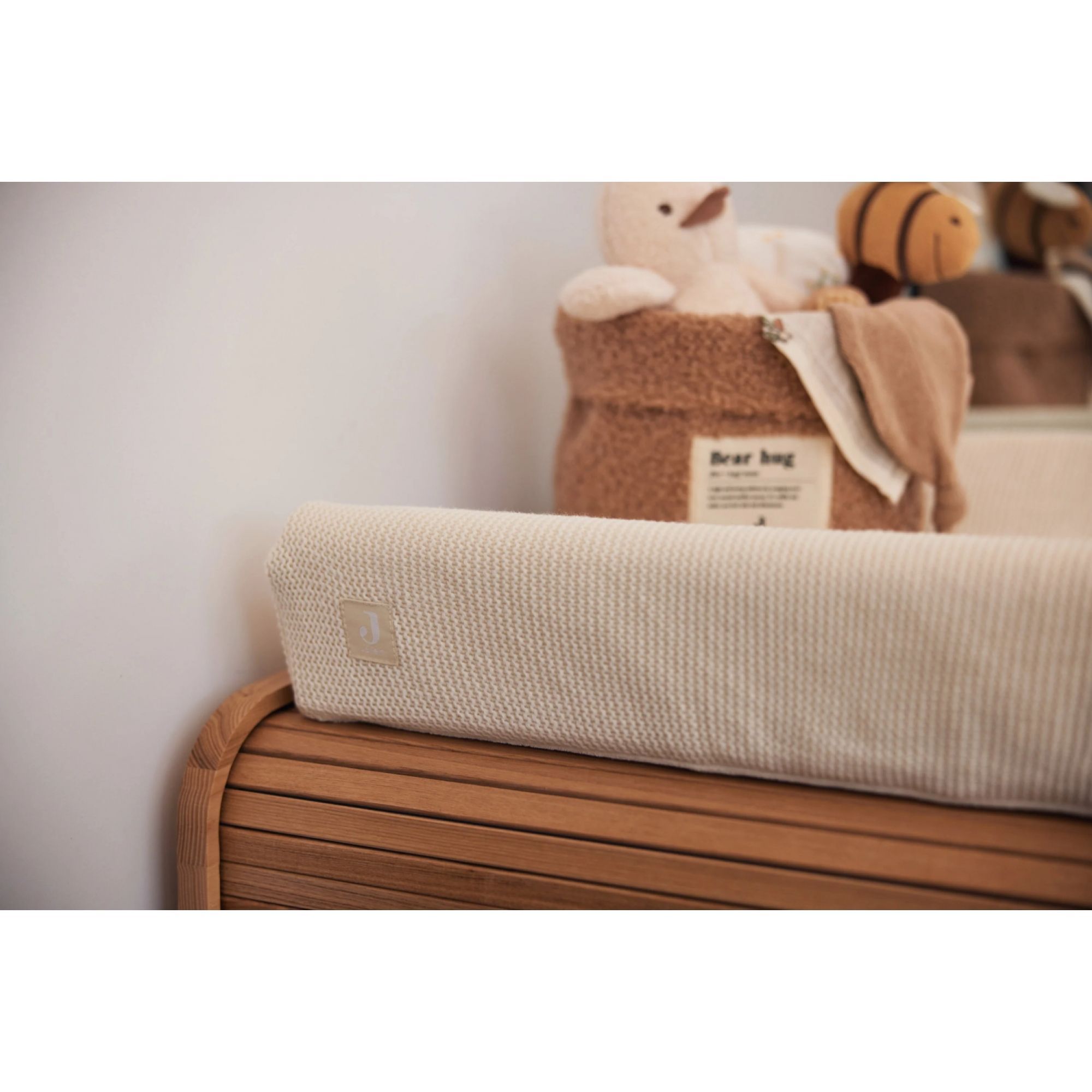 Jollein Housse pour matelas à langer Grain Knit Oatmeal