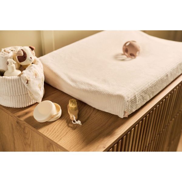 Housse matelas à langer 50 x 70 cm Cloudy Rib Oatmeal
