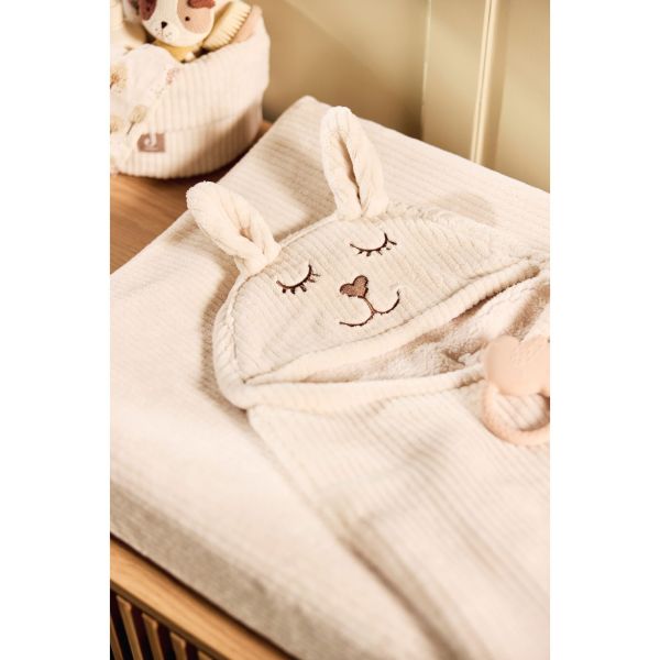 Housse matelas à langer 50 x 70 cm Cloudy Rib Oatmeal