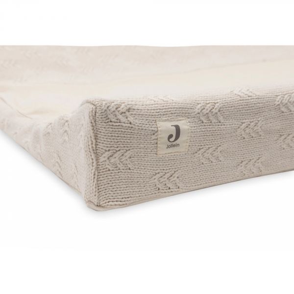 Housse matelas à langer 50 x 70cm Grain Knit Oatmeal