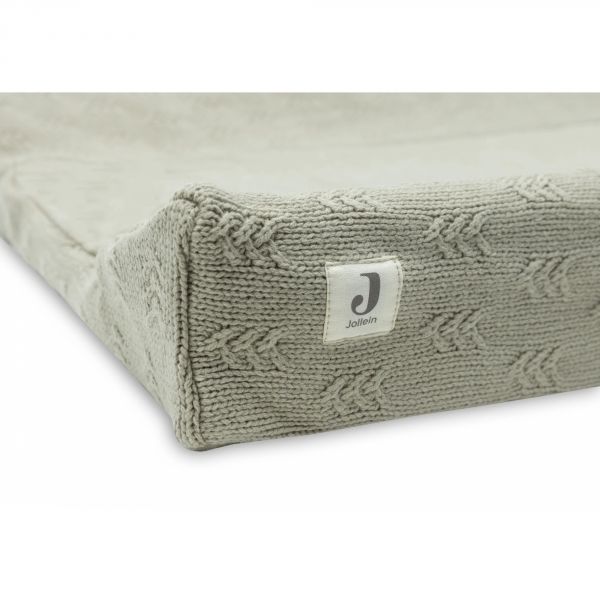 Housse matelas à langer 50x70cm Grain Knit Olive Green