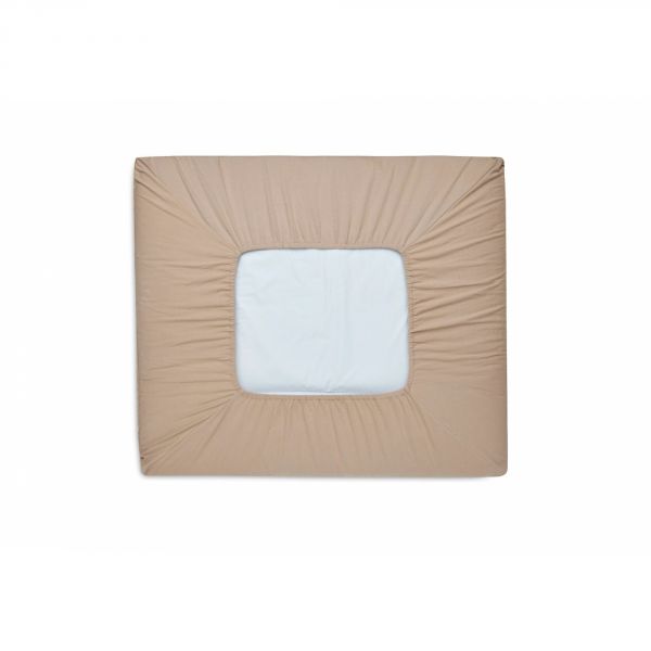 Housse matelas à langer 75 x 85 cm Pure Knit Biscuit GOTS