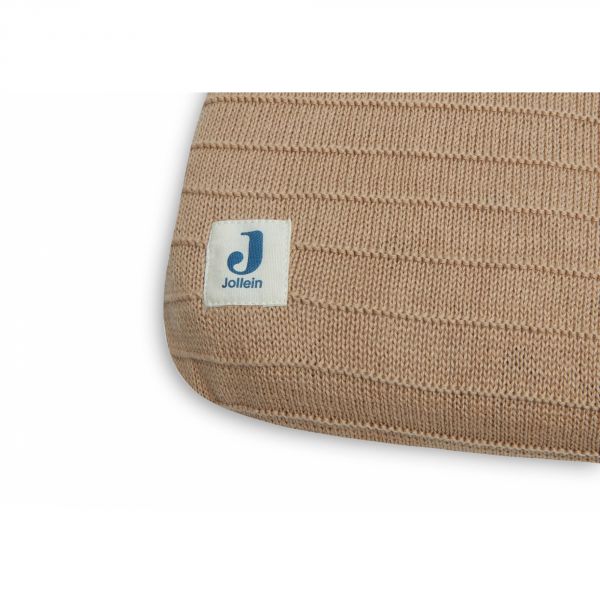 Housse matelas à langer 75 x 85 cm Pure Knit Biscuit GOTS