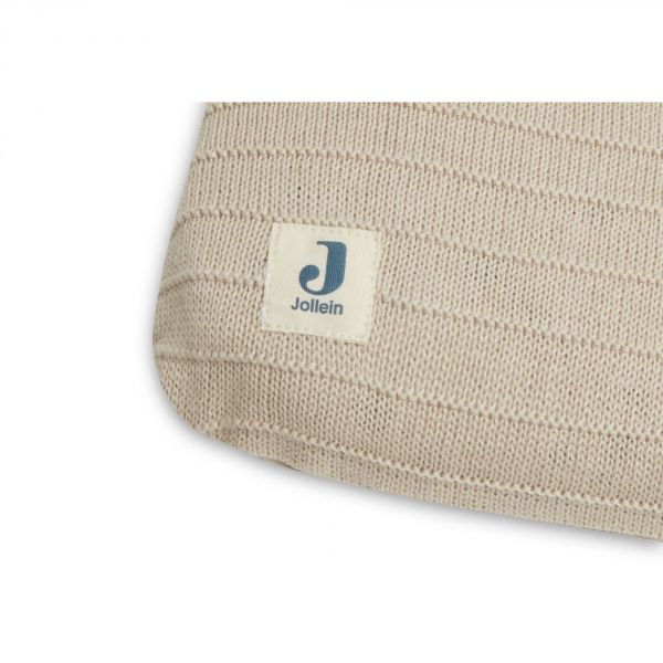 Housse matelas à langer 75 x 85 cm Pure Knit Nougat GOTS