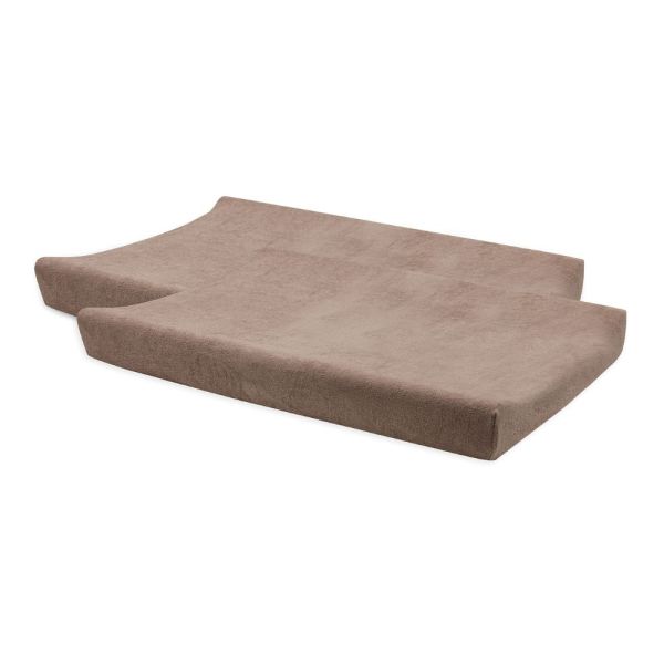 Lot de 2 housses matelas à langer éponge 50 x 70 cm Milky Coffee