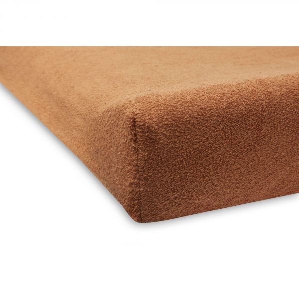 Lot de 2 housses matelas à langer 50x70 cm Éponge Caramel et Biscuit