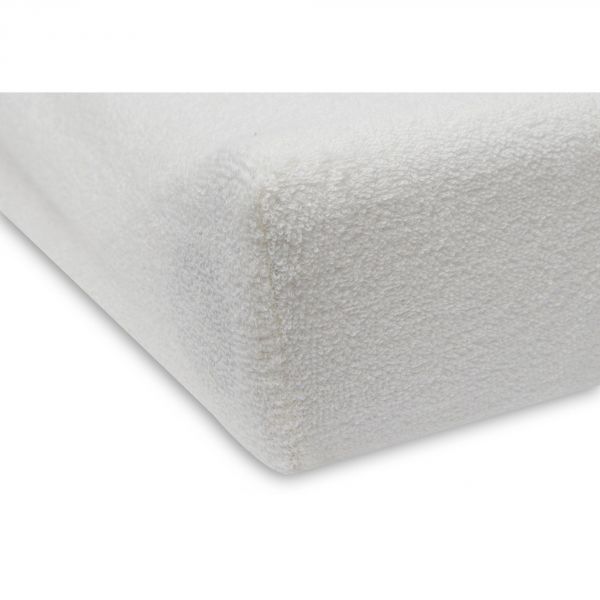 Lot de 2 housses matelas à langer 50x70 cm Éponge Ivoire et Nougat