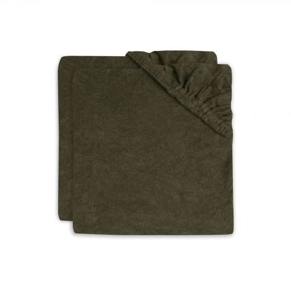 Lot de 2 housses matelas à langer 50x70 cm Éponge Leaf Green