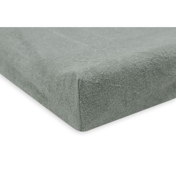 Lot de 2 housses matelas à langer éponge 50 x 70 cm Sea Green et Ivory
