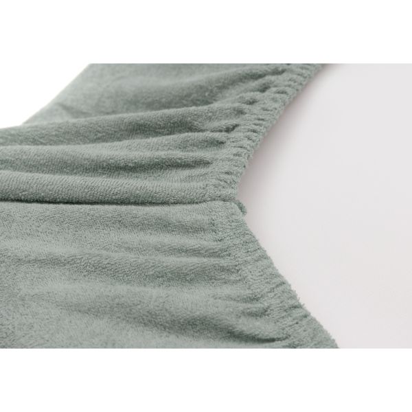 Lot de 2 housses matelas à langer éponge 50 x 70 cm Sea Green et Ivory