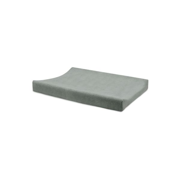 Lot de 2 housses matelas à langer éponge 50 x 70 cm Sea Green et Ivory