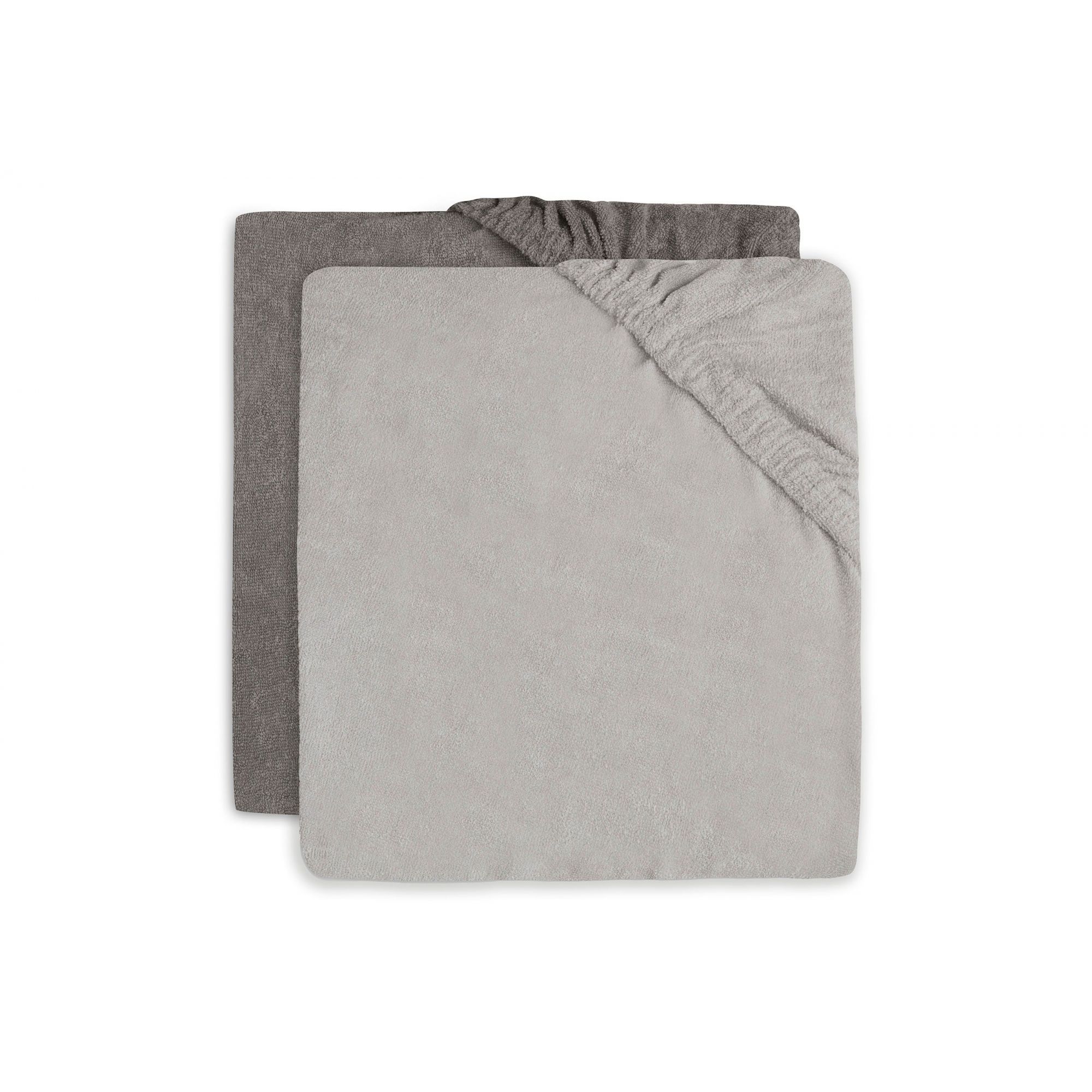 Lot de 2 housses matelas à langer 50x70 cm Éponge Soft Grey - Made in Bébé