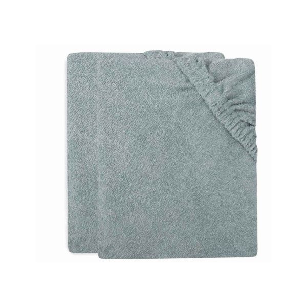 Lot de 2 housses matelas à langer éponge 75 x 85 cm Sea Green