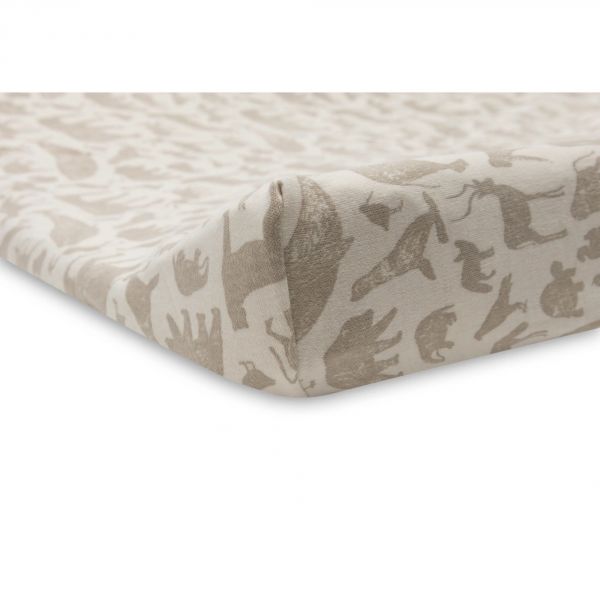 Housse matelas à langer 50x70 cm Jersey Animals Nougat