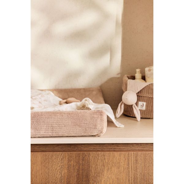 Housse matelas à langer 50 x 70 cm Cloudy Rib Milky Coffee