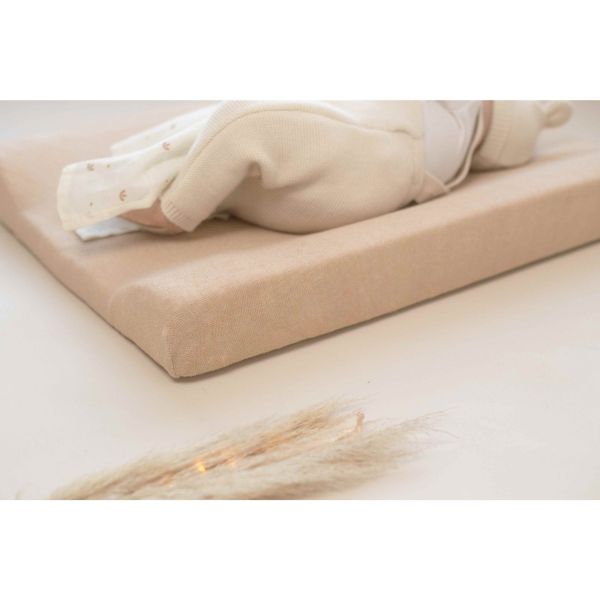 Lot de 2 housses de matelas à langer Sable/Caramel
