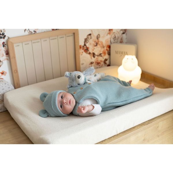 Lot de 2 housses de matelas à langer Sable/Vert