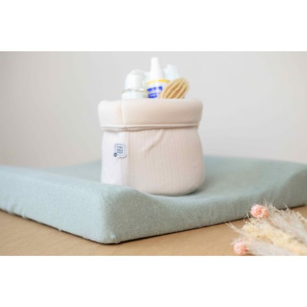 Lot de 2 housses de matelas à langer Sable/Vert