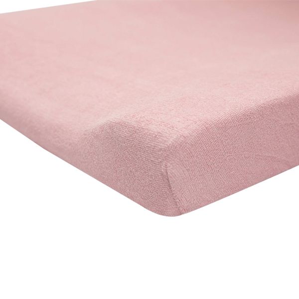 Lot de 2 housses de matelas à langer Sable/Vieux rose