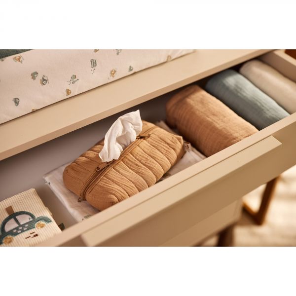 Trousse rangement lingettes Biscuit