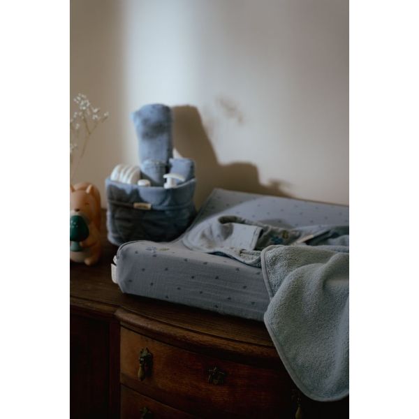Housse pour matelas à langer - Pure Denim Blue - 50 x 70 cm