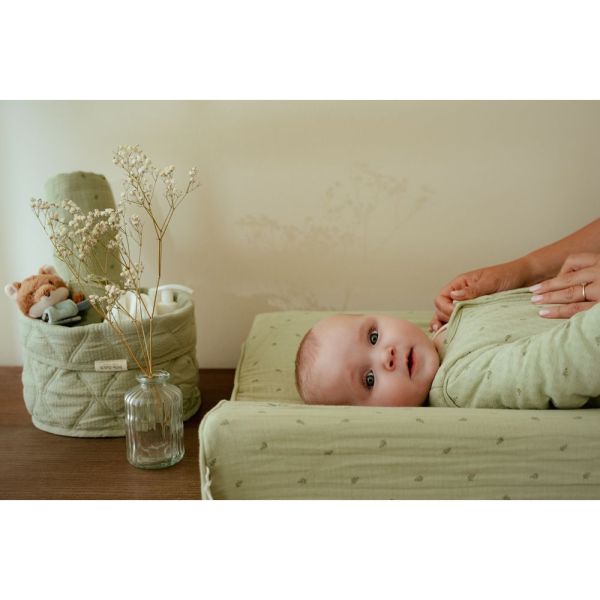 Housse pour matelas à langer - Pure Sage - 50 x 70 cm