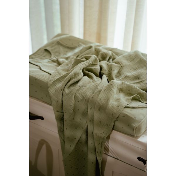 Housse pour matelas à langer - Pure Sage - 50 x 70 cm