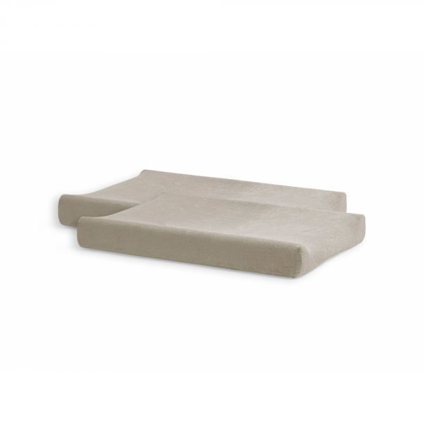 Lot de 2 housses matelas à langer 50x70 cm Éponge Nougat