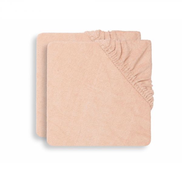 Lot de 2 housses matelas à langer 50x70 cm Éponge Pale Pink